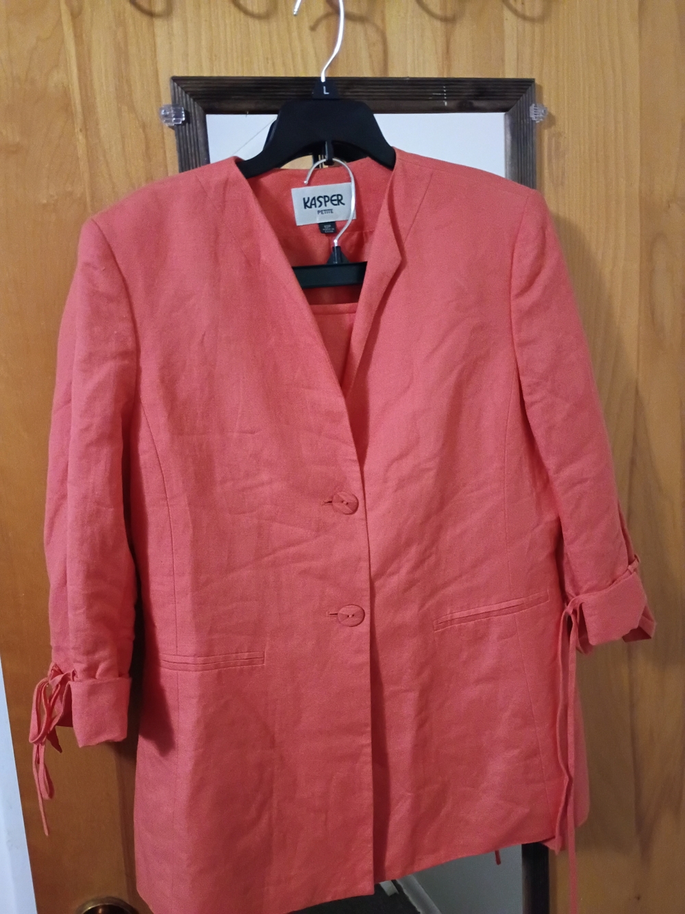 Kasper Women's Coral Single-Breasted Linen Jacket